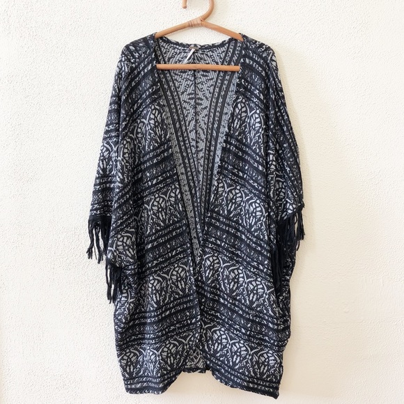 Free People Sweaters - Free People Oversized Fringe Cardigan M/L